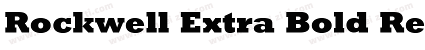 Rockwell Extra Bold Regular字体转换